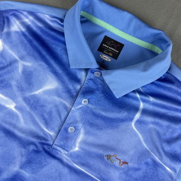 Greg Norman Other - Greg Norman For Tasso Elba Men's Shirt Short Sleeve Golf Blue Size Medium Water